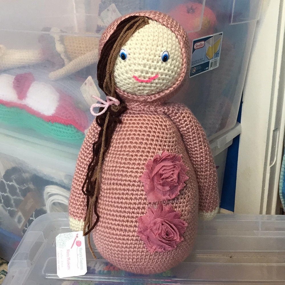 Sweet Pinky Doll 15 inches tall 💕 handcrafted 🌺
